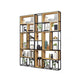 Contemporary Metal and Wooden Shelf Bookcase Open Bookcase for Office