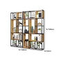 Contemporary Metal and Wooden Shelf Bookcase Open Bookcase for Office