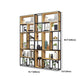 Contemporary Metal and Wooden Shelf Bookcase Open Bookcase for Office