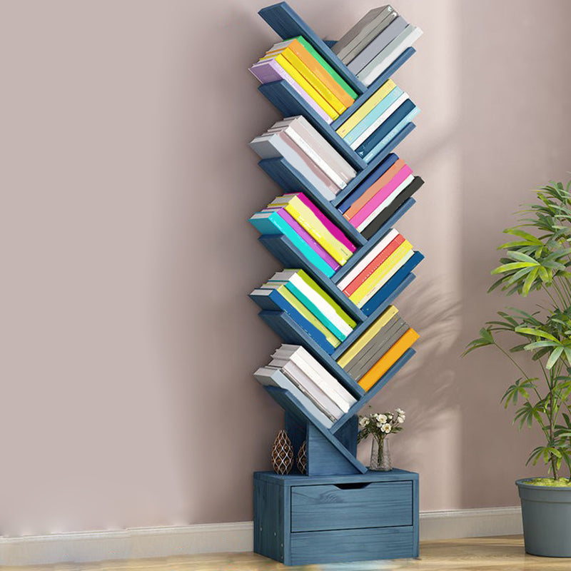 Libreria moderna in legno in legno geometrico libreria