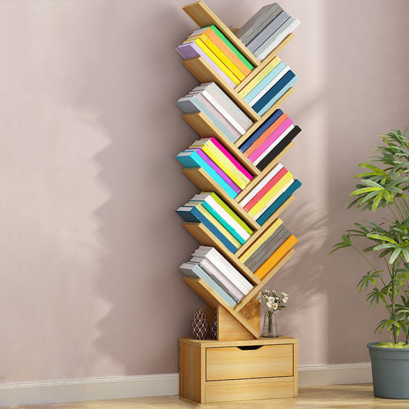 Libreria moderna in legno in legno geometrico libreria