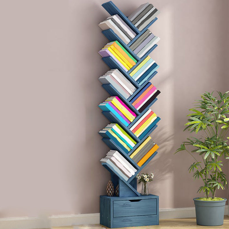 Libreria moderna in legno in legno geometrico libreria