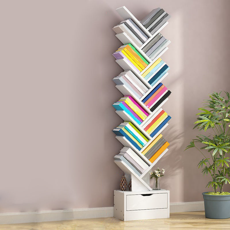 Libreria moderna in legno in legno geometrico libreria