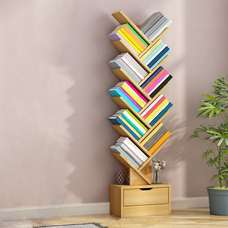 Libreria moderna in legno in legno geometrico libreria