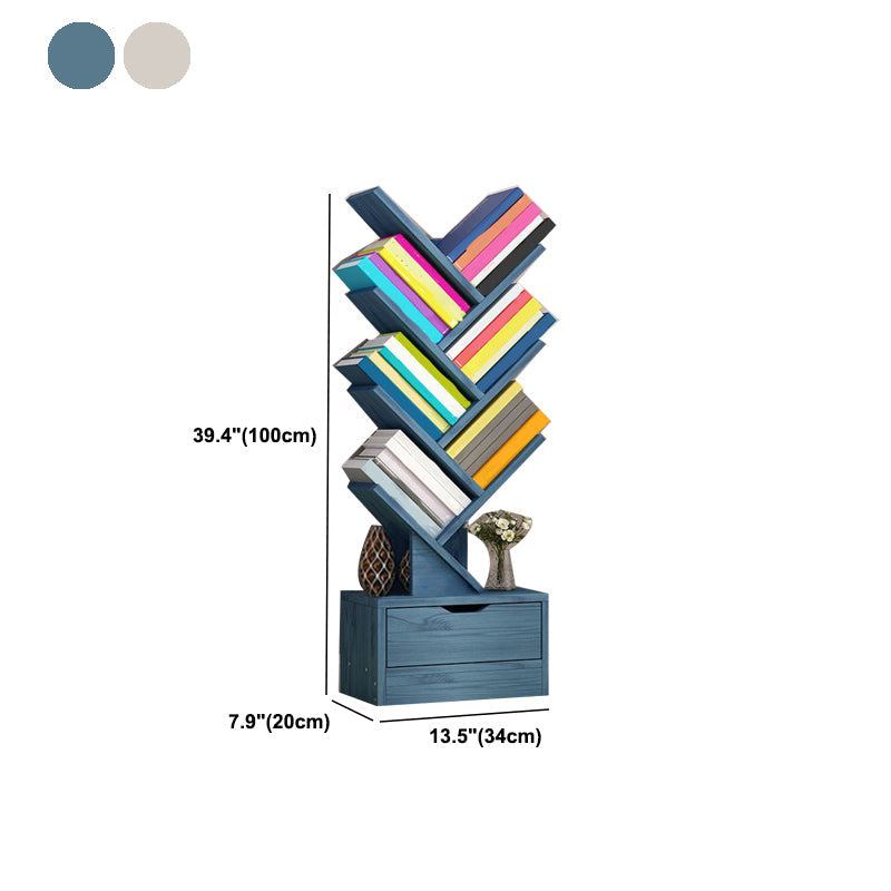 Libreria moderna in legno in legno geometrico libreria