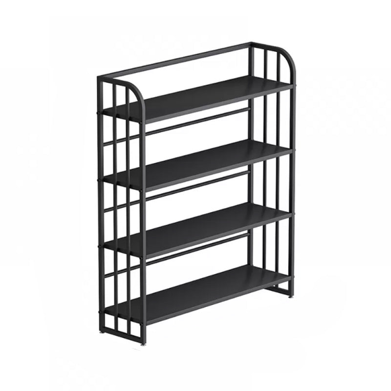 Standard Steel Bookshelf Modern Bookcase Storage and Display Shelves 23.6"L x 11"W x 46.5"H Black Clearhalo 'Bookcases' 'furn' 'furn_bookcases' 'Furniture' 'Office Furniture' 5742131