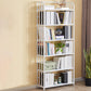 Standard Steel Bookshelf Modern Bookcase Storage and Display Shelves 39.4"L x 11"W x 71.7"H White Clearhalo 'Bookcases' 'furn' 'furn_bookcases' 'Furniture' 'Office Furniture' 5742132