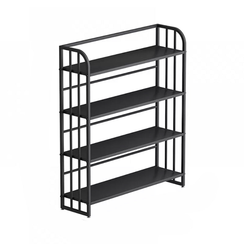 Standard Steel Bookshelf Modern Bookcase Storage and Display Shelves 31.5"L x 11"W x 46.5"H Black Clearhalo 'Bookcases' 'furn' 'furn_bookcases' 'Furniture' 'Office Furniture' 5742133