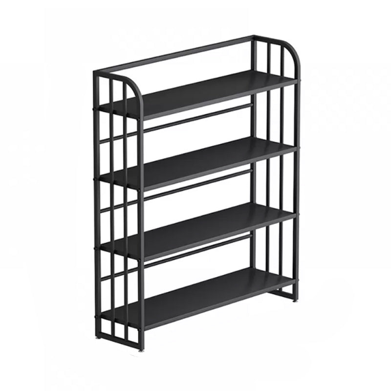 Standard Steel Bookshelf Modern Bookcase Storage and Display Shelves 39.4"L x 11"W x 46.5"H Black Clearhalo 'Bookcases' 'furn' 'furn_bookcases' 'Furniture' 'Office Furniture' 5742135
