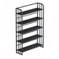 Standard Steel Bookshelf Modern Bookcase Storage and Display Shelves Black Clearhalo 'Bookcases' 'furn' 'furn_bookcases' 'Furniture' 'Office Furniture' 5742140