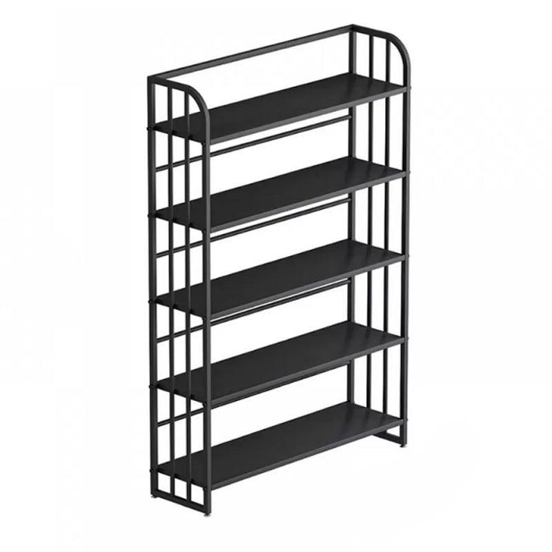 Standard Steel Bookshelf Modern Bookcase Storage and Display Shelves Black Clearhalo 'Bookcases' 'furn' 'furn_bookcases' 'Furniture' 'Office Furniture' 5742140