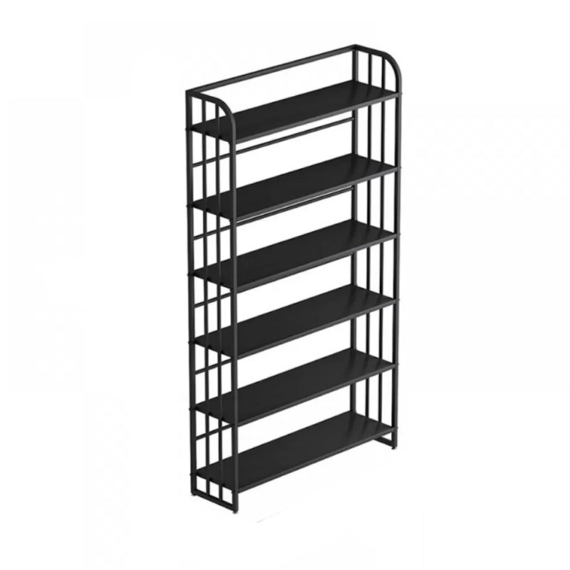 Standard Steel Bookshelf Modern Bookcase Storage and Display Shelves 23.6"L x 11"W x 71.7"H Black Clearhalo 'Bookcases' 'furn' 'furn_bookcases' 'Furniture' 'Office Furniture' 5742145
