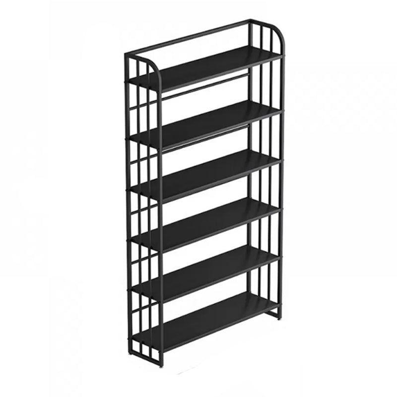 Standard Steel Bookshelf Modern Bookcase Storage and Display Shelves 39.4"L x 11"W x 71.7"H Black Clearhalo 'Bookcases' 'furn' 'furn_bookcases' 'Furniture' 'Office Furniture' 5742147