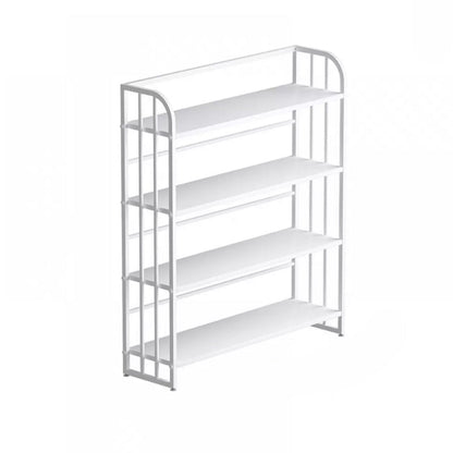 Standard Steel Bookshelf Modern Bookcase Storage and Display Shelves 23.6"L x 11"W x 46.5"H White Clearhalo 'Bookcases' 'furn' 'furn_bookcases' 'Furniture' 'Office Furniture' 5742150