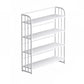 Standard Steel Bookshelf Modern Bookcase Storage and Display Shelves 31.5"L x 11"W x 46.5"H White Clearhalo 'Bookcases' 'furn' 'furn_bookcases' 'Furniture' 'Office Furniture' 5742151