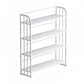 Standard Steel Bookshelf Modern Bookcase Storage and Display Shelves 39.4"L x 11"W x 46.5"H White Clearhalo 'Bookcases' 'furn' 'furn_bookcases' 'Furniture' 'Office Furniture' 5742152