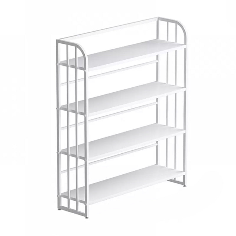 Standard Steel Bookshelf Modern Bookcase Storage and Display Shelves 39.4"L x 11"W x 46.5"H White Clearhalo 'Bookcases' 'furn' 'furn_bookcases' 'Furniture' 'Office Furniture' 5742152