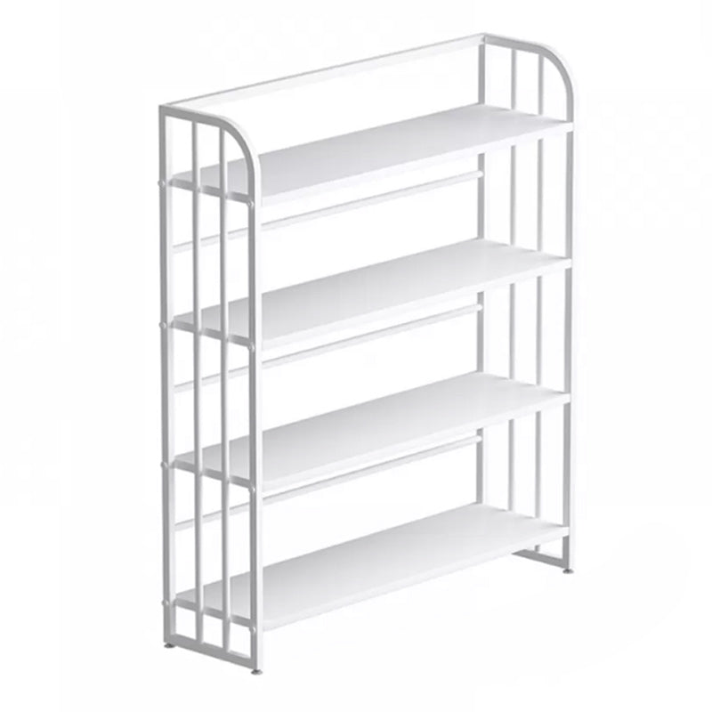 Standard Steel Bookshelf Modern Bookcase Storage and Display Shelves 47.2"L x 11"W x 46.5"H White Clearhalo 'Bookcases' 'furn' 'furn_bookcases' 'Furniture' 'Office Furniture' 5742153