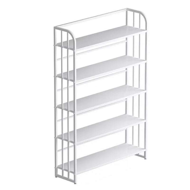 Standard Steel Bookshelf Modern Bookcase Storage and Display Shelves 47.2"L x 11"W x 59.1"H White Clearhalo 'Bookcases' 'furn' 'furn_bookcases' 'Furniture' 'Office Furniture' 5742156