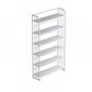Standard Steel Bookshelf Modern Bookcase Storage and Display Shelves 23.6"L x 11"W x 71.7"H White Clearhalo 'Bookcases' 'furn' 'furn_bookcases' 'Furniture' 'Office Furniture' 5742157