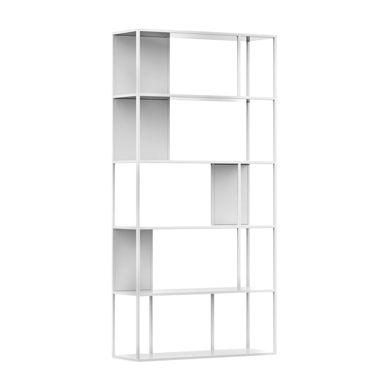 5-Shelf Modern Metal Bookshelf Etagere Open Shelf Bookcase in Burnish Clearhalo 'Bookcases' 'furn' 'furn_bookcases' 'Furniture' 'Office Furniture' 5742181
