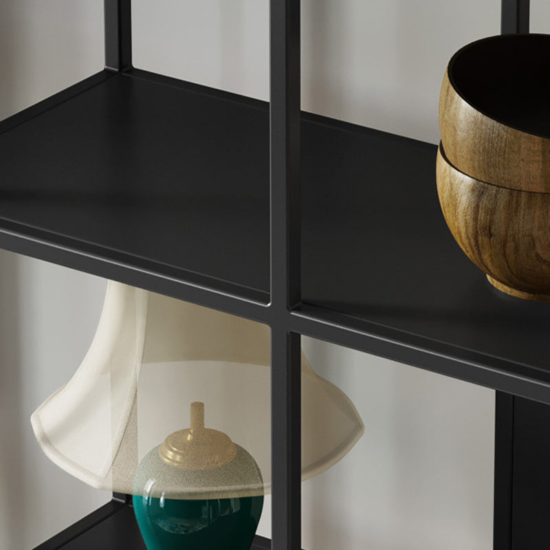 5-Shelf Modern Metal Bookshelf Etagere Open Shelf Bookcase in Burnish Clearhalo 'Bookcases' 'furn' 'furn_bookcases' 'Furniture' 'Office Furniture' 5742186