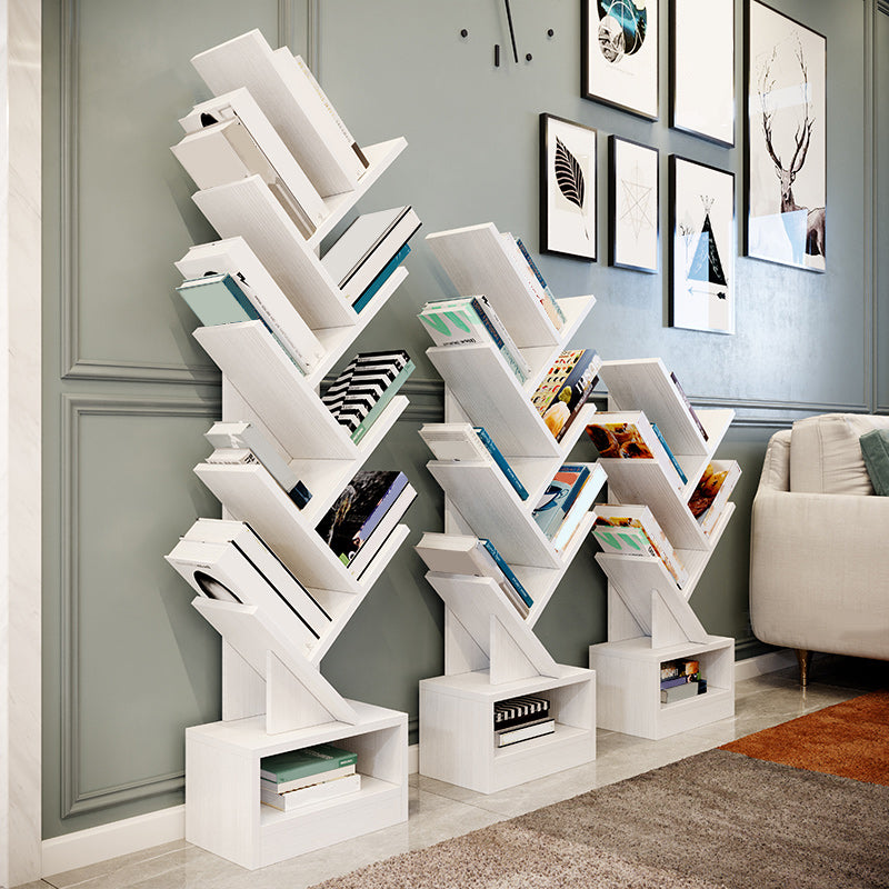 Libreria moderna in legno geometrica libreria chiusa a brunish