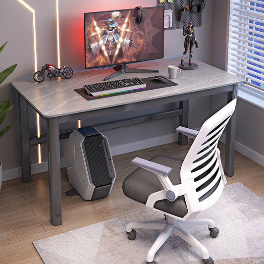 Desca da ufficio moderna in legno massiccio di scrittura di cavalletto rettangolare per casa