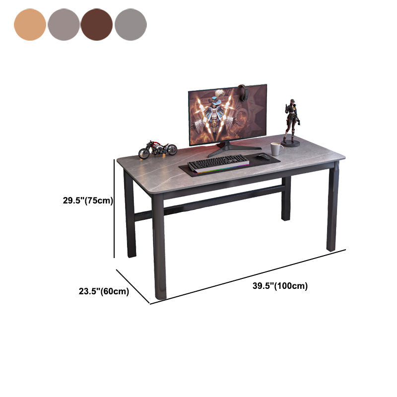 Desca da ufficio moderna in legno massiccio di scrittura di cavalletto rettangolare per casa