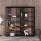 Contemporary Metal and Wooden Shelf Open Shelf Bookcase with Shelves Clearhalo 'Bookcases' 'furn' 'furn_bookcases' 'Furniture' 'Office Furniture' 5742446