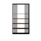 Contemporary Metal and Wooden Shelf Open Shelf Bookcase with Shelves Black Clearhalo 'Bookcases' 'furn' 'furn_bookcases' 'Furniture' 'Office Furniture' 5742447