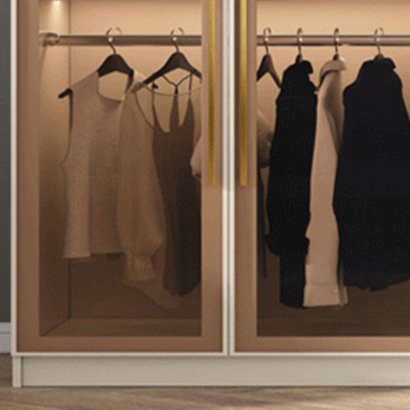 Kleiderschrank zeitgenössischer Stil weiße Farbe Holzgarderobe Schrank für Zuhause