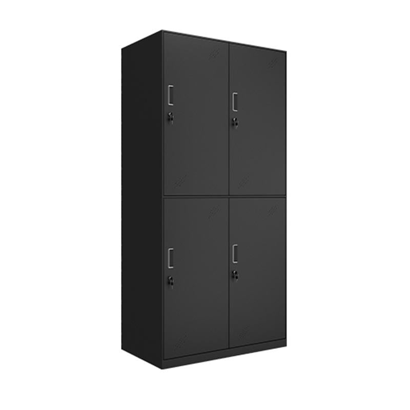 Black Metal Wardrobe Cabinet Contemporary Hinged Wardrobe Armoire Clearhalo 'Armoires & Wardrobes' 'armoires_wardrobes' 'Bedroom Furniture' 'furn' 'furn_armoires_wardrobes' 'Furniture' 5742574