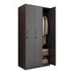 Black Metal Wardrobe Cabinet Contemporary Hinged Wardrobe Armoire 35"L x 20"W x 73"H 3 Clearhalo 'Armoires & Wardrobes' 'armoires_wardrobes' 'Bedroom Furniture' 'furn' 'furn_armoires_wardrobes' 'Furniture' 5742577