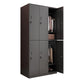 Black Metal Wardrobe Cabinet Contemporary Hinged Wardrobe Armoire 35"L x 20"W x 73"H 6 Clearhalo 'Armoires & Wardrobes' 'armoires_wardrobes' 'Bedroom Furniture' 'furn' 'furn_armoires_wardrobes' 'Furniture' 5742582
