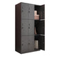 Black Metal Wardrobe Cabinet Contemporary Hinged Wardrobe Armoire 35"L x 20"W x 73"H 9 Clearhalo 'Armoires & Wardrobes' 'armoires_wardrobes' 'Bedroom Furniture' 'furn' 'furn_armoires_wardrobes' 'Furniture' 5742583