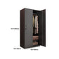 Black Metal Wardrobe Cabinet Contemporary Hinged Wardrobe Armoire Clearhalo 'Armoires & Wardrobes' 'armoires_wardrobes' 'Bedroom Furniture' 'furn' 'furn_armoires_wardrobes' 'Furniture' 5742590