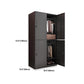 Black Metal Wardrobe Cabinet Contemporary Hinged Wardrobe Armoire Clearhalo 'Armoires & Wardrobes' 'armoires_wardrobes' 'Bedroom Furniture' 'furn' 'furn_armoires_wardrobes' 'Furniture' 5742592