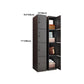 Black Metal Wardrobe Cabinet Contemporary Hinged Wardrobe Armoire Clearhalo 'Armoires & Wardrobes' 'armoires_wardrobes' 'Bedroom Furniture' 'furn' 'furn_armoires_wardrobes' 'Furniture' 5742598