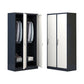 Contemporary Wardrobe Metal Freestanding Wardrobe Closet with Locks White-Gray 2 Clearhalo 'Armoires & Wardrobes' 'armoires_wardrobes' 'Bedroom Furniture' 'furn' 'furn_armoires_wardrobes' 'Furniture' 5742627