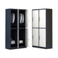 Contemporary Wardrobe Metal Freestanding Wardrobe Closet with Locks White-Gray 4 Clearhalo 'Armoires & Wardrobes' 'armoires_wardrobes' 'Bedroom Furniture' 'furn' 'furn_armoires_wardrobes' 'Furniture' 5742630