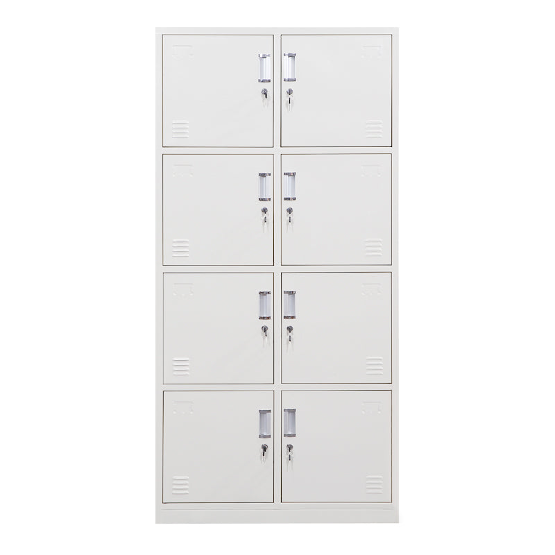 Contemporary Wardrobe Metal Freestanding Wardrobe Closet with Locks Clearhalo 'Armoires & Wardrobes' 'armoires_wardrobes' 'Bedroom Furniture' 'furn' 'furn_armoires_wardrobes' 'Furniture' 5742634