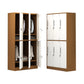 Contemporary Wardrobe Metal Freestanding Wardrobe Closet with Locks White-Brown 6 Clearhalo 'Armoires & Wardrobes' 'armoires_wardrobes' 'Bedroom Furniture' 'furn' 'furn_armoires_wardrobes' 'Furniture' 5742642