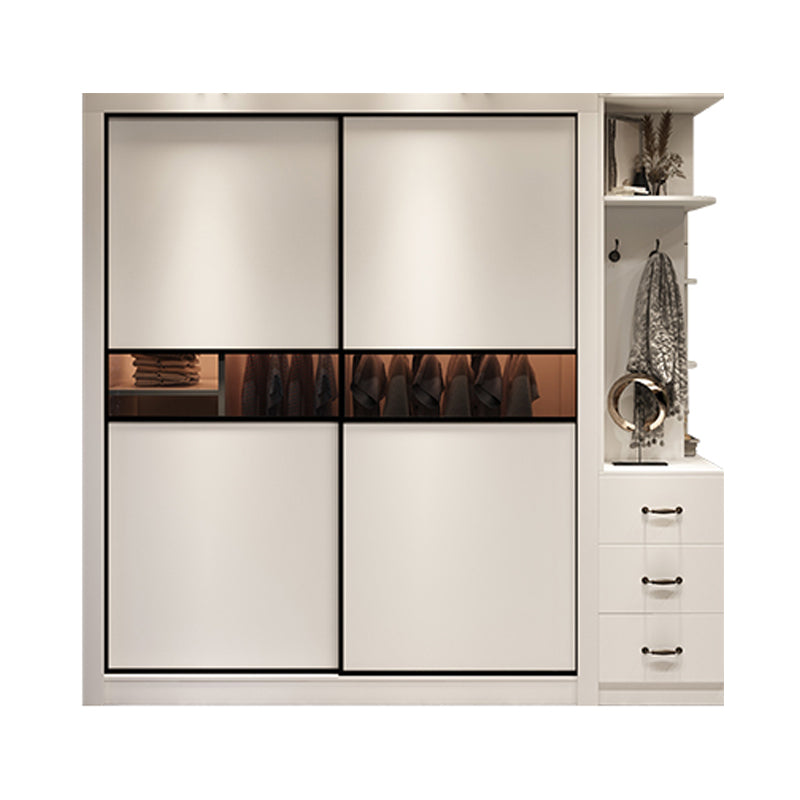 Eigentijdse garderobe armoire houten garderobe kast met planken