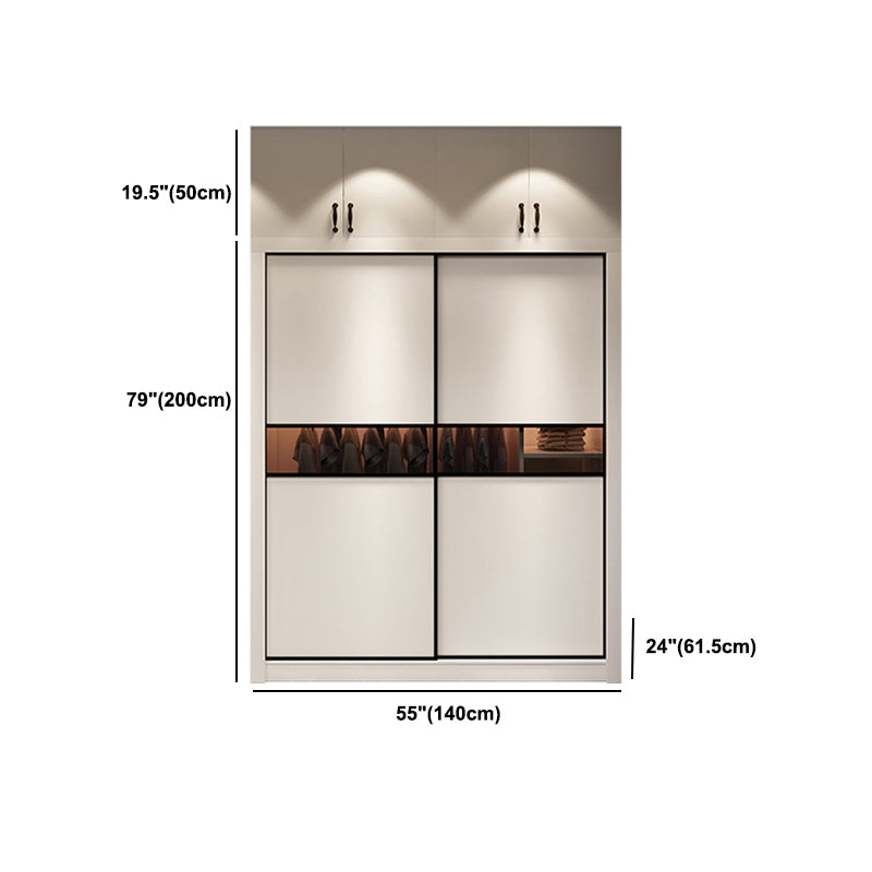 Eigentijdse garderobe armoire houten garderobe kast met planken