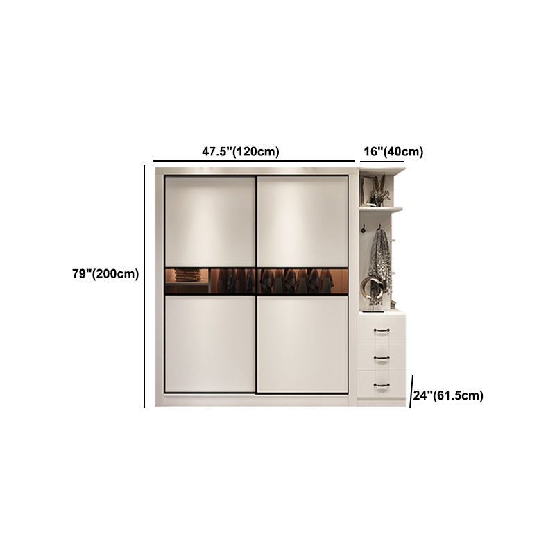 Eigentijdse garderobe armoire houten garderobe kast met planken