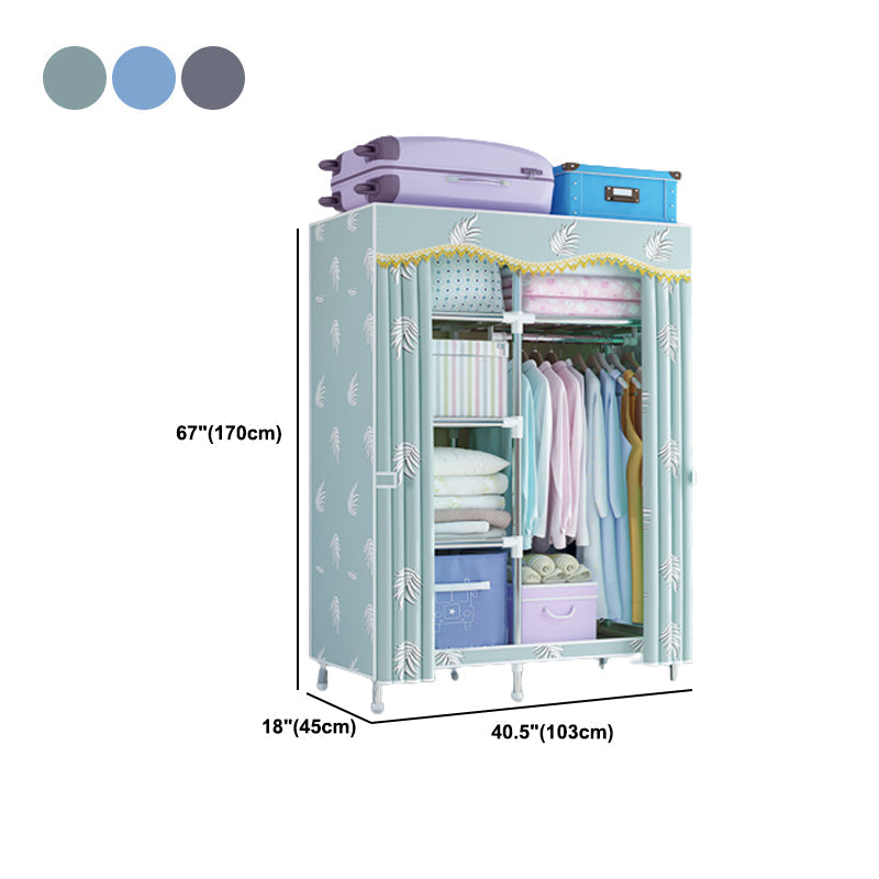 Contemporary Style Wardrobe Metal Wardrobe Closet with 1-Door Clearhalo 'Armoires & Wardrobes' 'armoires_wardrobes' 'Bedroom Furniture' 'furn' 'furn_armoires_wardrobes' 'Furniture' 5742695