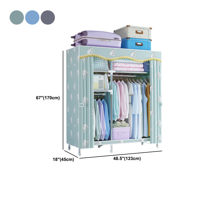 Contemporary Style Wardrobe Metal Wardrobe Closet with 1-Door Clearhalo 'Armoires & Wardrobes' 'armoires_wardrobes' 'Bedroom Furniture' 'furn' 'furn_armoires_wardrobes' 'Furniture' 5742696
