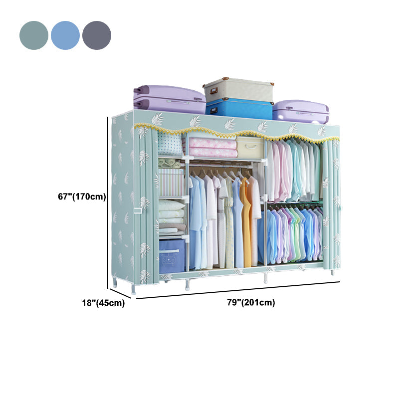 Contemporary Style Wardrobe Metal Wardrobe Closet with 1-Door Clearhalo 'Armoires & Wardrobes' 'armoires_wardrobes' 'Bedroom Furniture' 'furn' 'furn_armoires_wardrobes' 'Furniture' 5742699