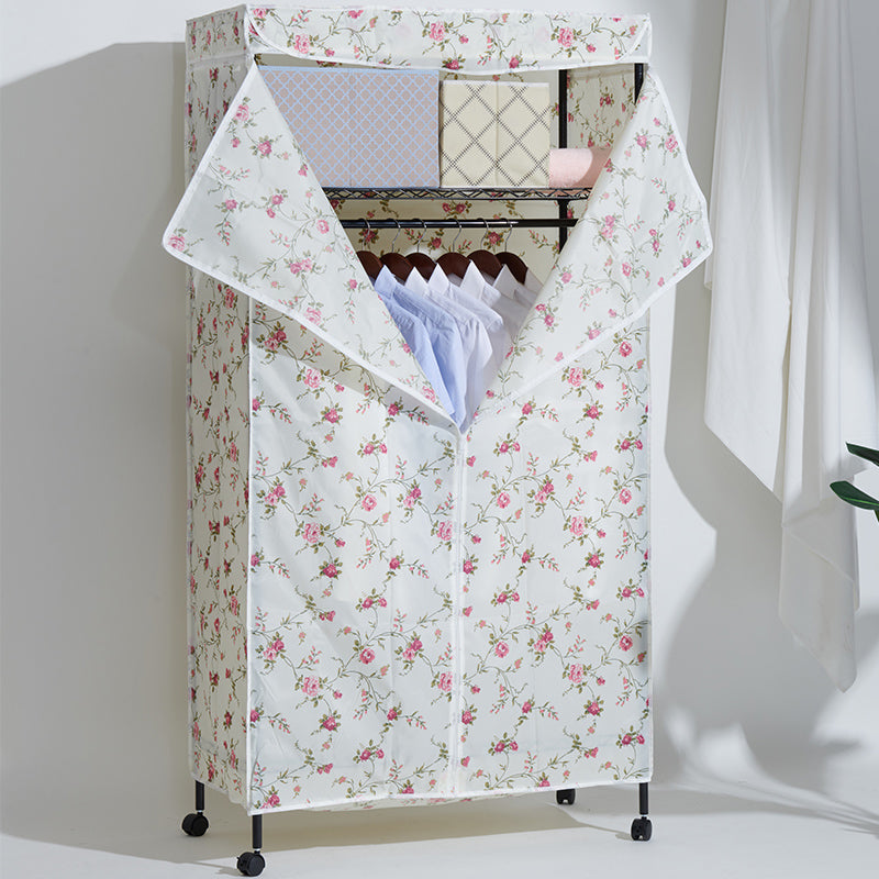 Hedendaagse stijl garderobe metaal verstelbare planken garderobe kast